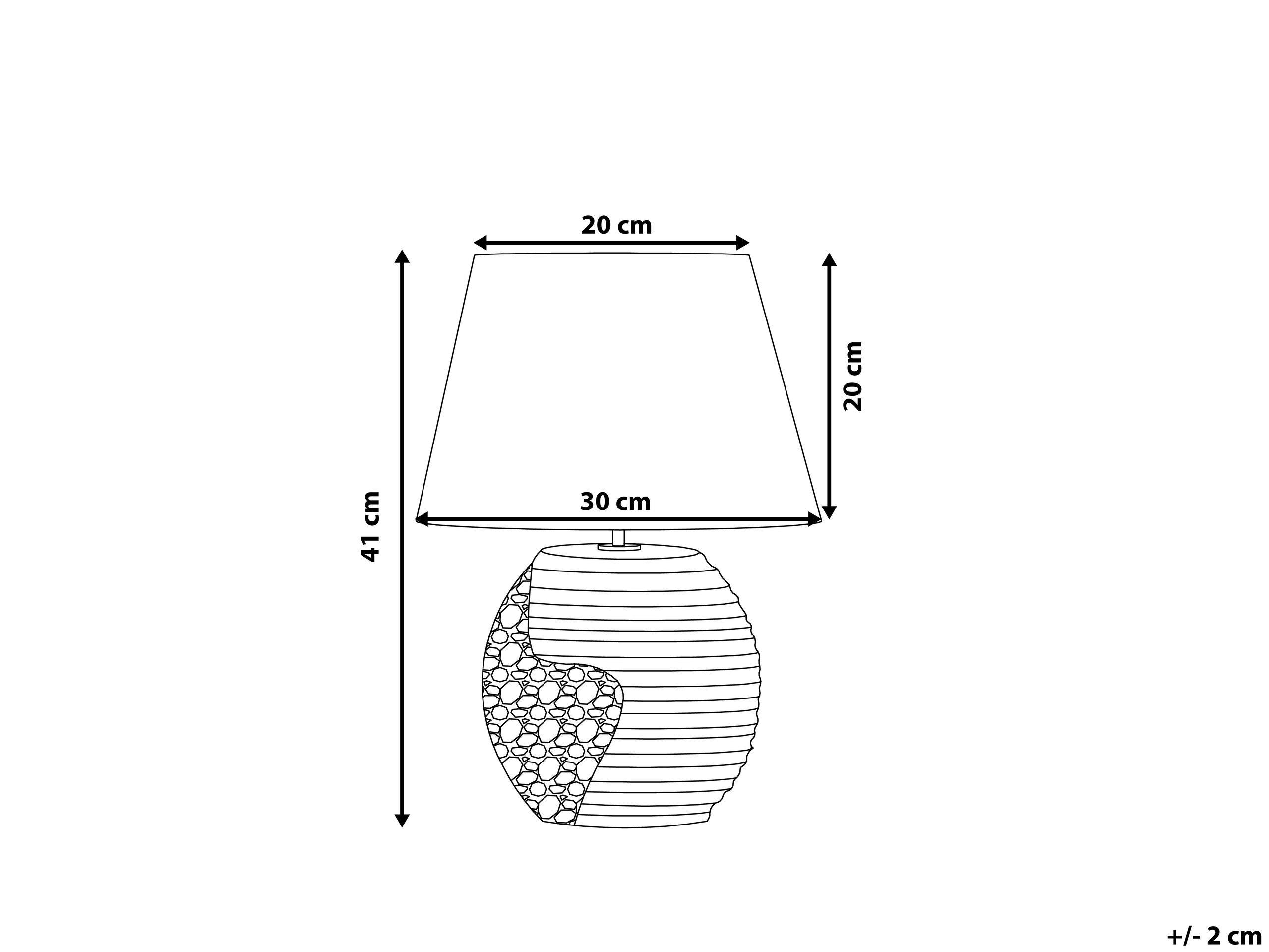 Beliani Lampe à poser en Porcelaine Rétro ESLA  