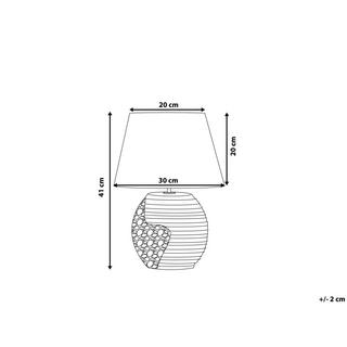 Beliani Lampe à poser en Porcelaine Rétro ESLA  