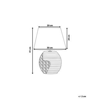 Beliani Lampe à poser en Porcelaine Traditionnel ESLA  