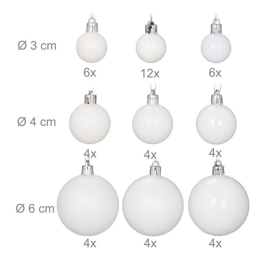Northix Weihnachtsschmuck-Set, 100-teilig  