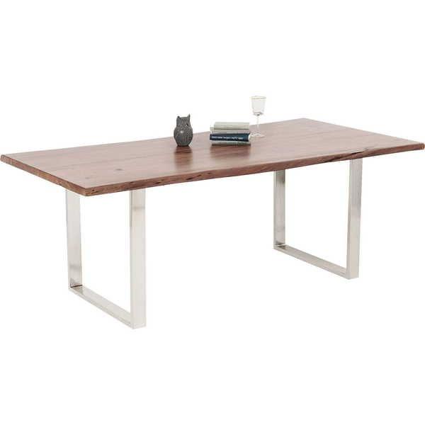 KARE Design Tisch Harmony Walnut Chrom 180x90cm  