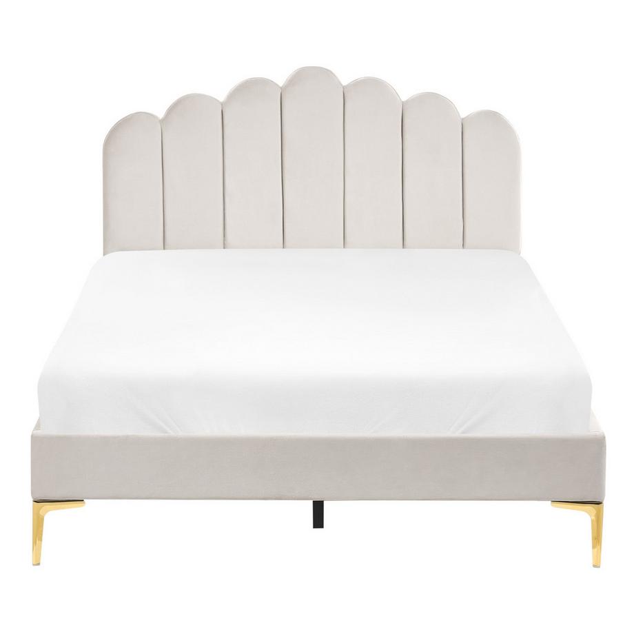 Beliani Letto en Velluto Glamour SAUVIAN  