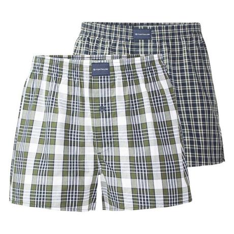 TOM TAILOR Web-Boxershorts 2er Pack Kariert  