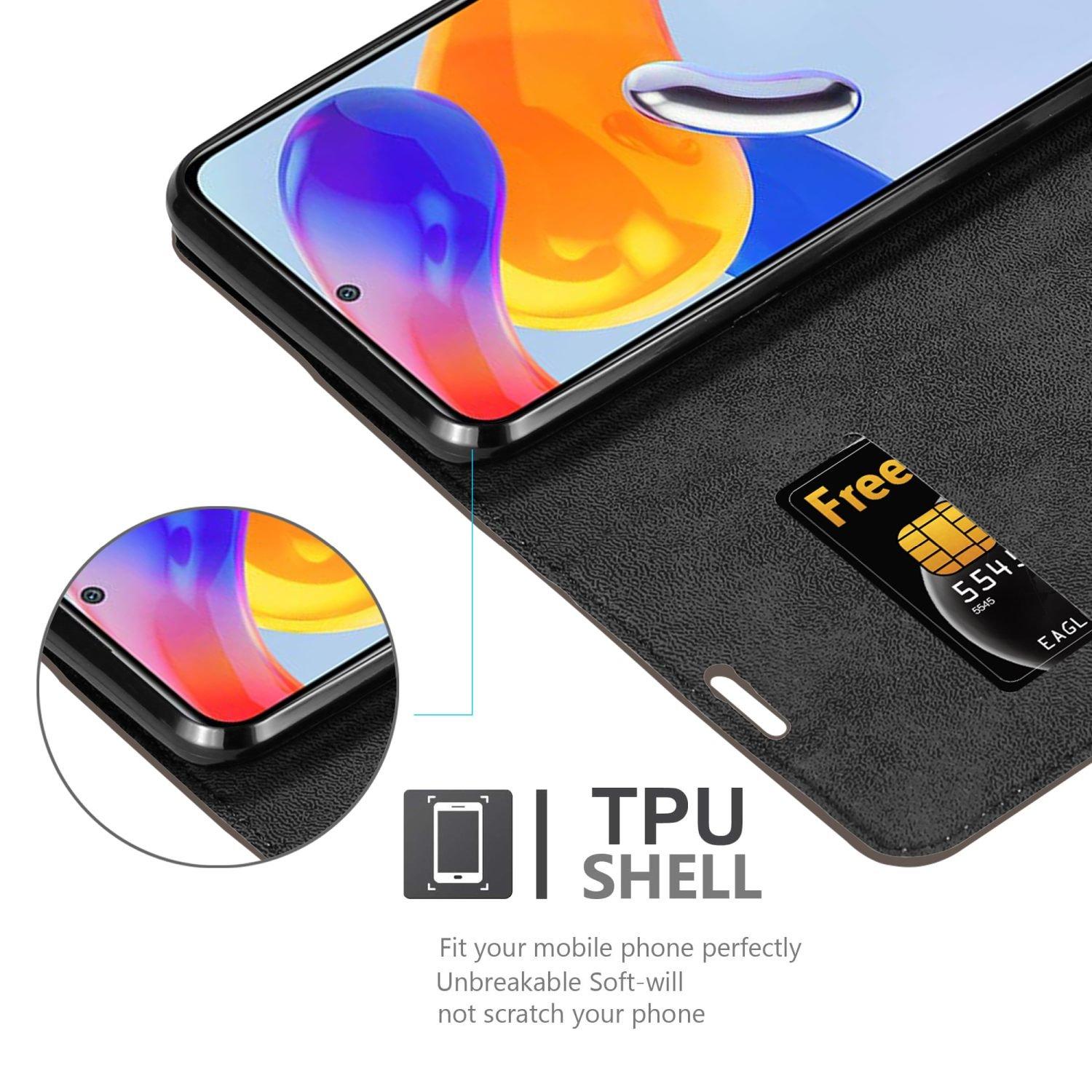 Cadorabo  Housse compatible avec Xiaomi RedMi NOTE 11 PRO 4G / 5G - Coque de protection avec fermeture magnétique, fonction de support et compartiment pour carte 