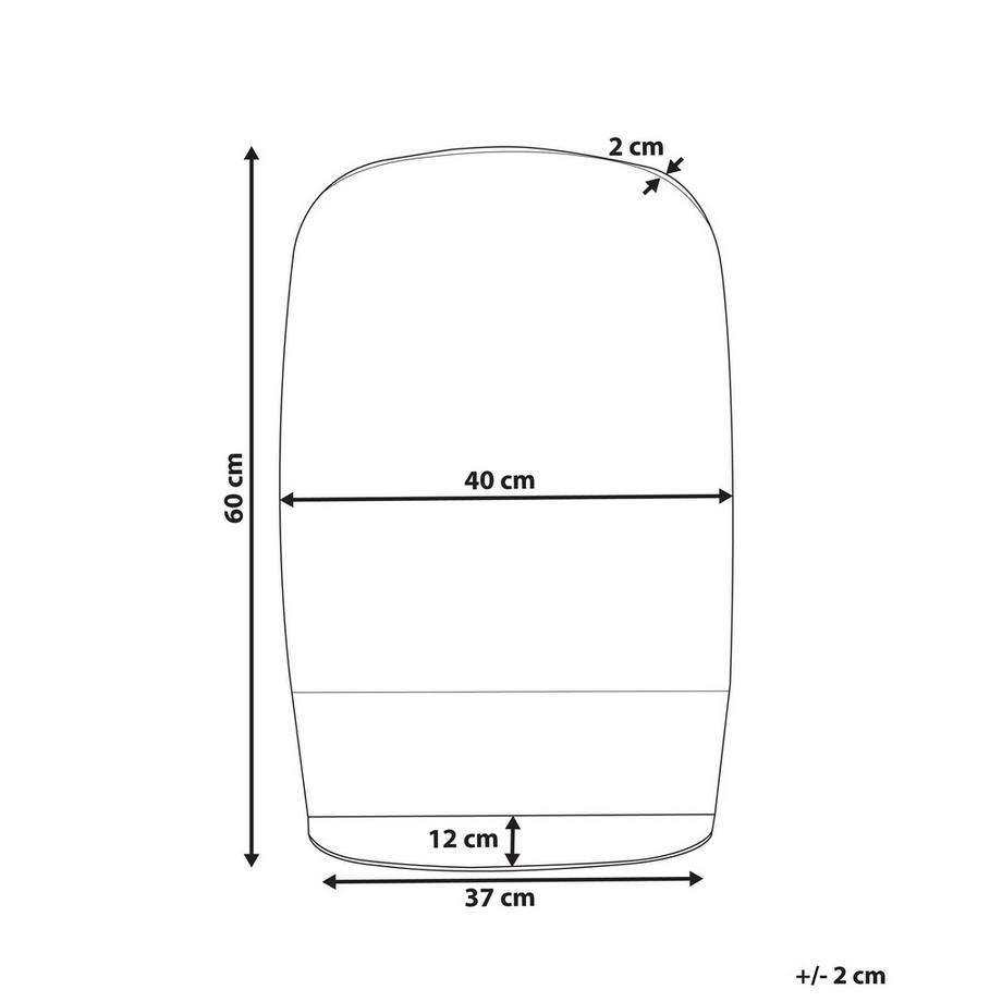 Beliani Wandspiegel mit Ablage aus MDF-Platte Skandinavisch BRANNAY  