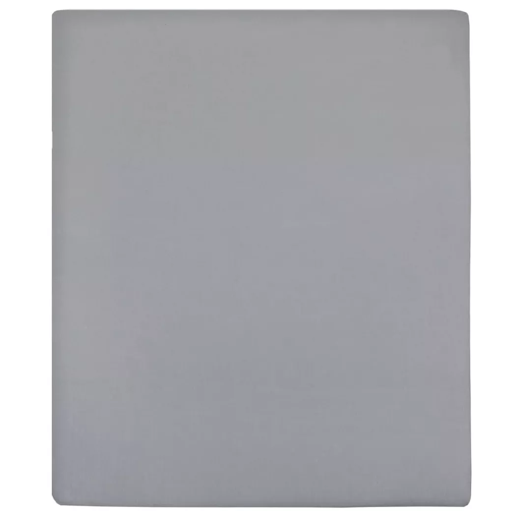 VidaXL - Drap-housse en jersey coton, Onesize, Gris