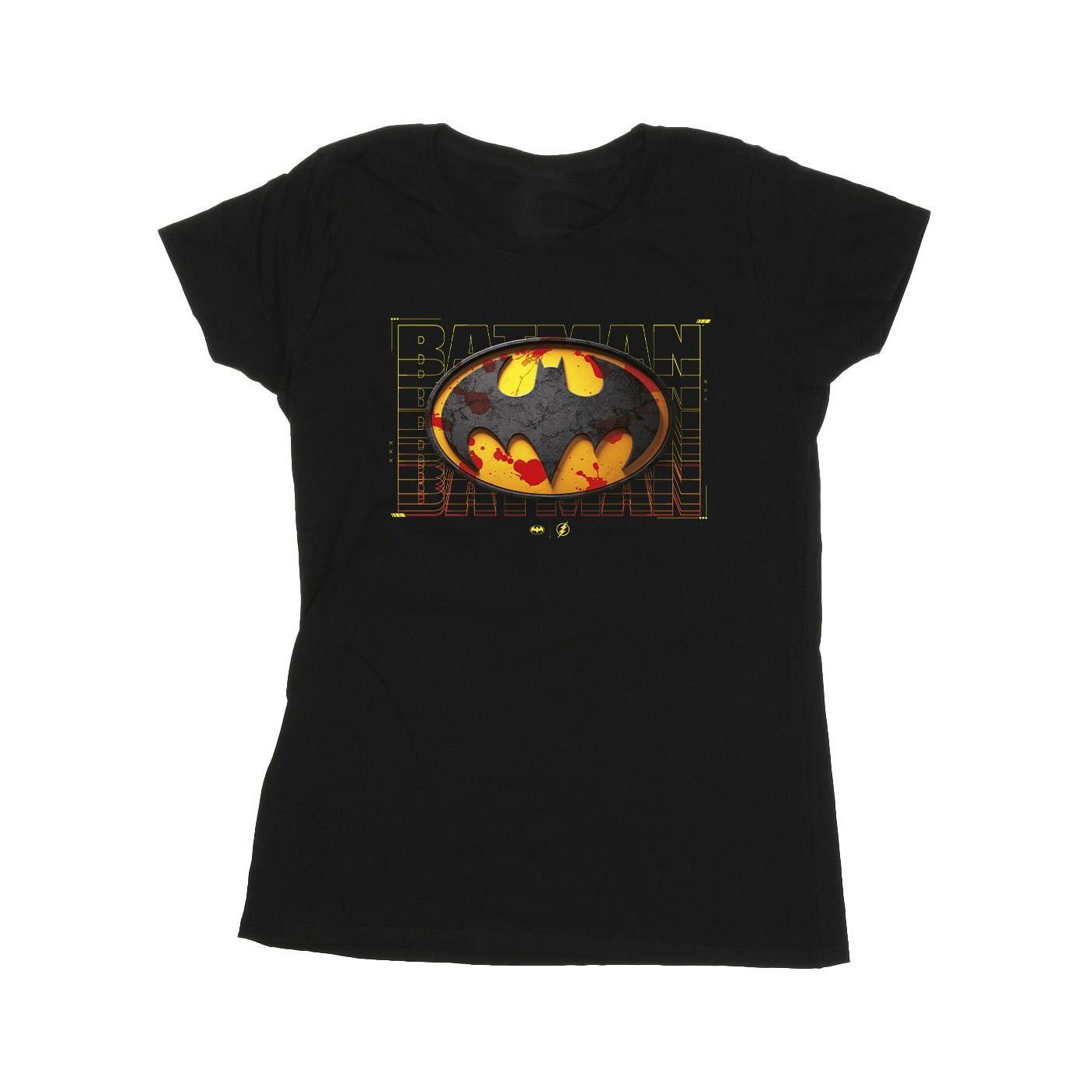 Image of The Flash Batman Red Splatter Tshirt Damen Schwarz M