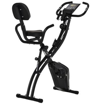 Cyclette 2 In 1 Cyclette Home Trainer Pieghevole Cyclette Con 8 Livelli Di Resistenza Magnetica Regolabile E 1 Paio Di Corde Di Tensione In Acciaio