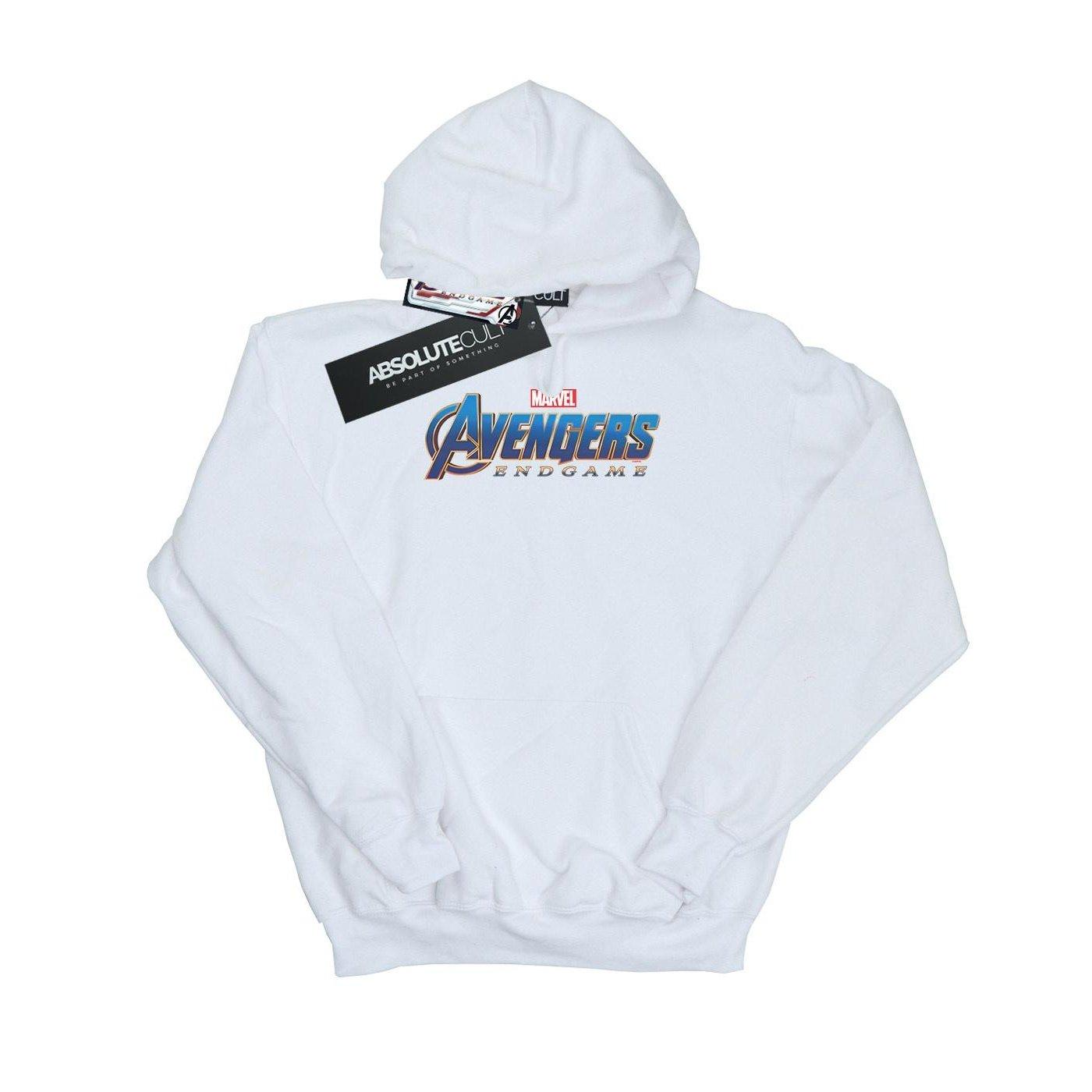 Image of Avengers Endgame Logo Kapuzenpullover Unisex Weiss 128