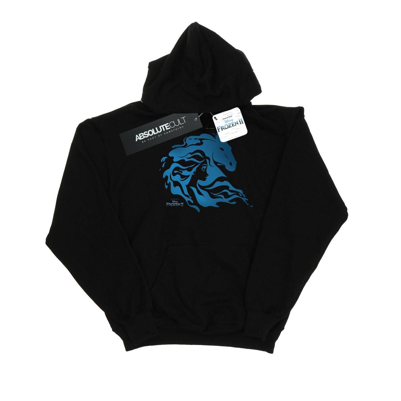 Image of Frozen 2 Nokk Silhouette Kapuzenpullover Unisex Schwarz 152-158