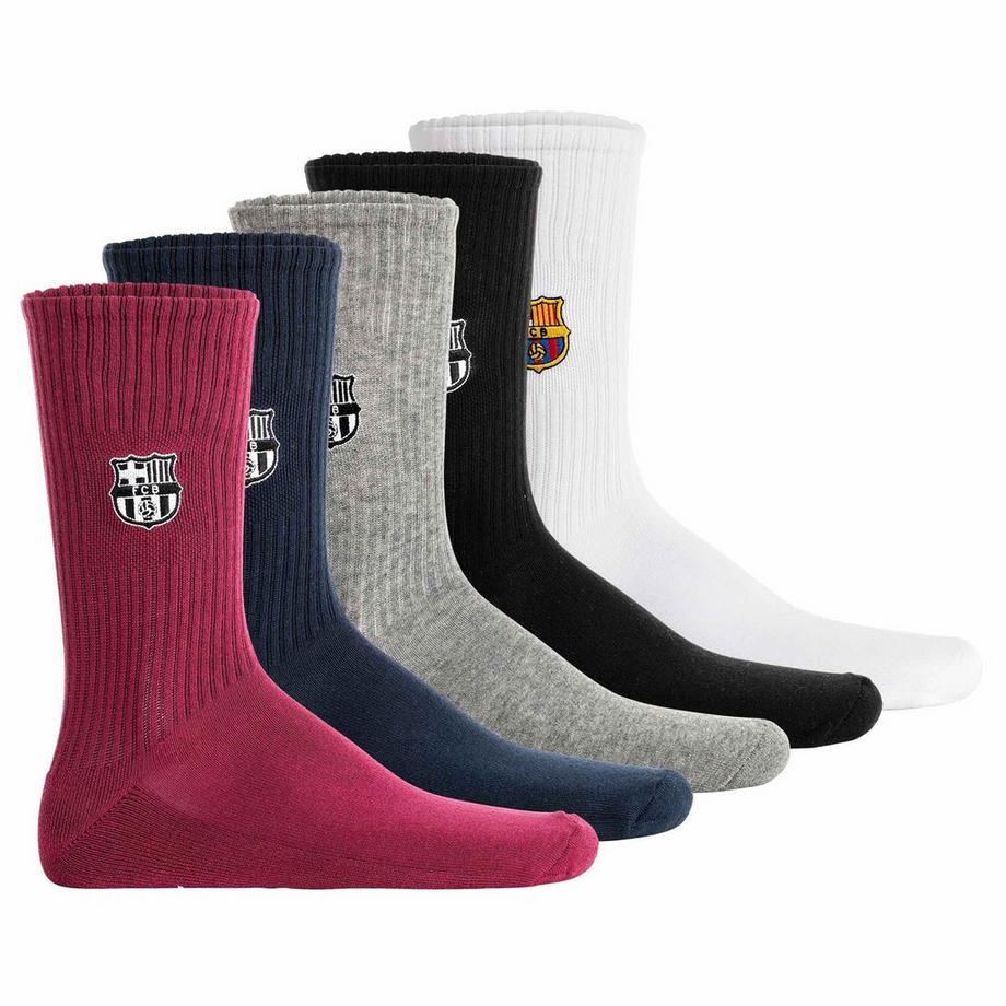 Calzini Unisex Confezione da 5 Stretch-FCB Crew Socks 5-Pack Embroidery