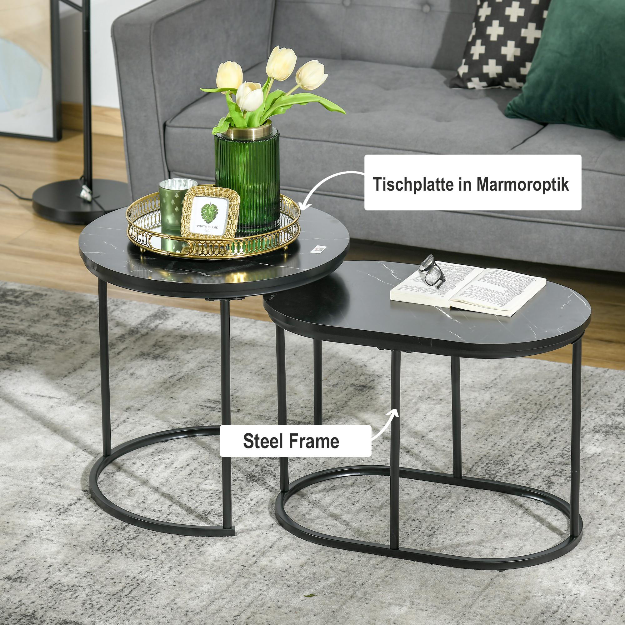 HOMCOM Ensemble de table basse  