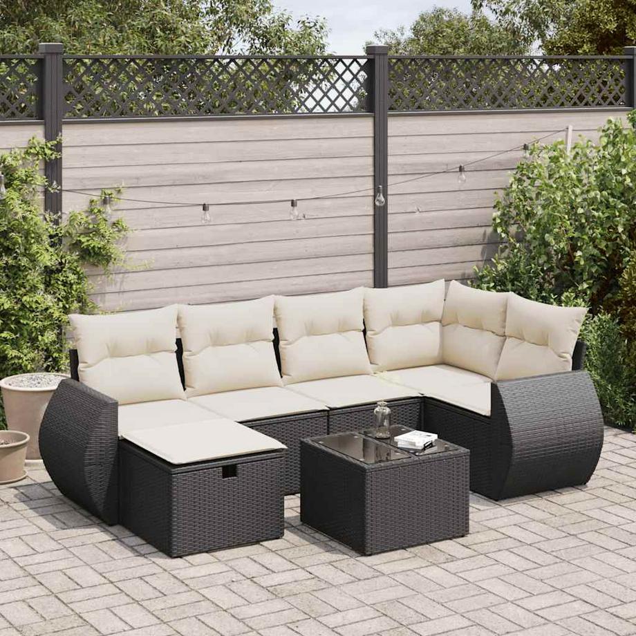 VidaXL set di divani da giardino Polirattan  