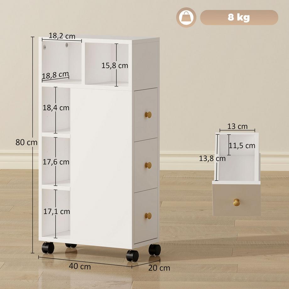 HOMCOM armoire de toilette  