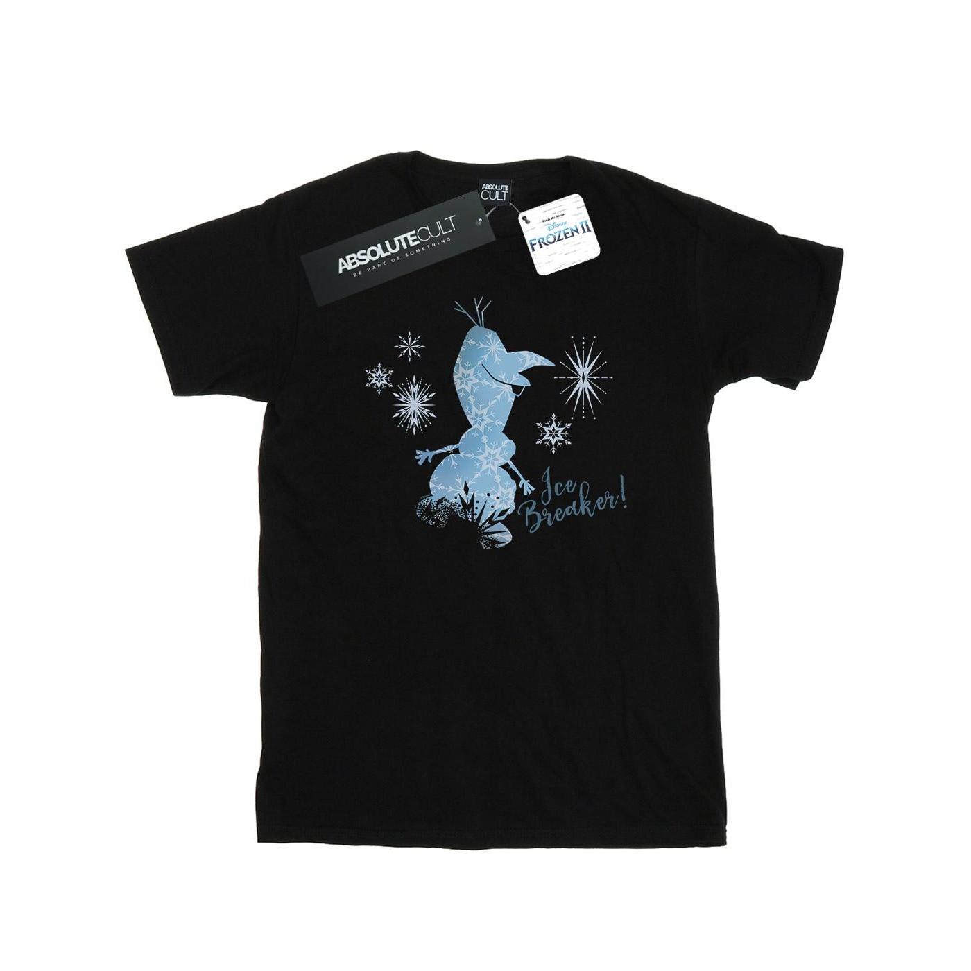 Image of Frozen 2 Olaf Ice Breaker Tshirt Damen Schwarz M