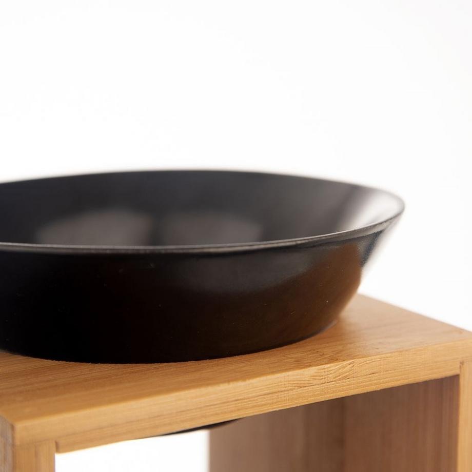 Orion  Duftdiffusor aus Bambus mit mattschwarzer Porzellanschale 