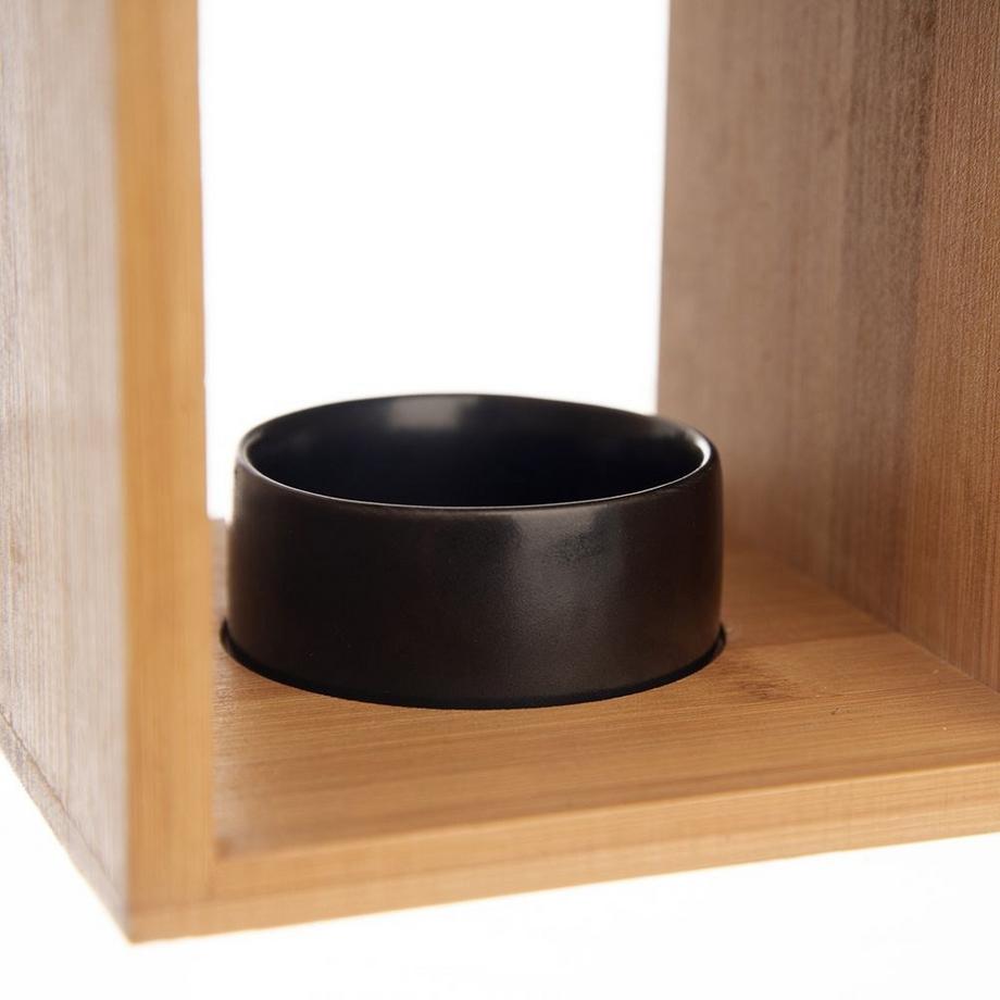 Orion  Duftdiffusor aus Bambus mit mattschwarzer Porzellanschale 