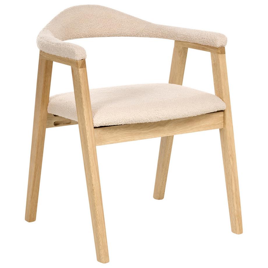 Beliani Esszimmerstuhl 2er Set aus Gummibaumholz Minimalistisch ONECO  