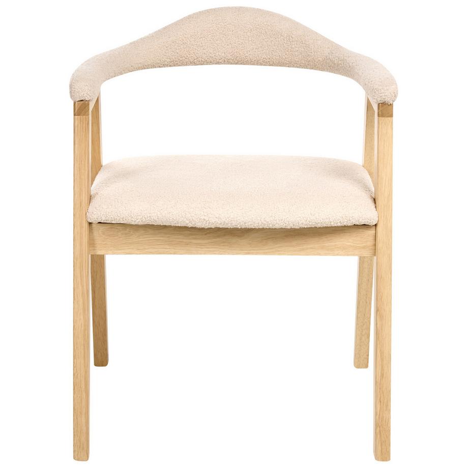 Beliani Esszimmerstuhl 2er Set aus Gummibaumholz Minimalistisch ONECO  