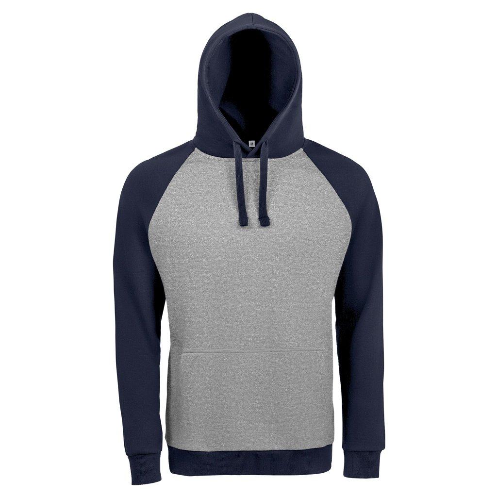 Image of Seattle Kontrast Raglan Kapuzenpullover Damen Taubengrau L