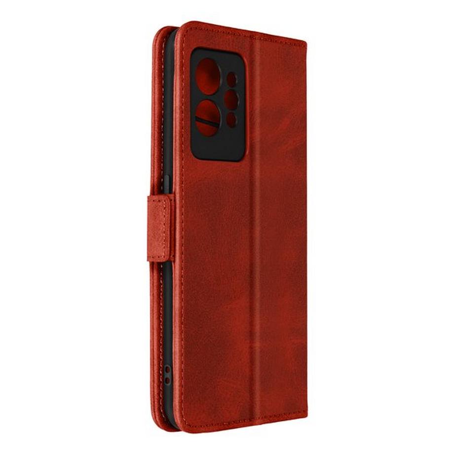 Avizar  Realme GT 2 Pro Klapphülle Dunkelrot 