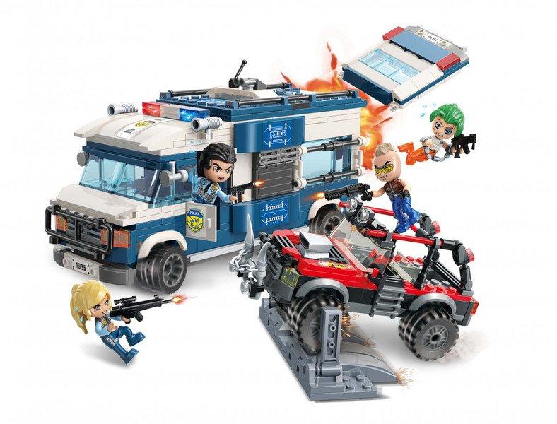 Qman      Hijack Black Maria - Überfall auf den Gefangenentransport     Eine Explosion - und plötzlich fliegt die Tür weg! Wird die Flucht der Schurken gelingen?       - 4 Minifiguren                                                                     