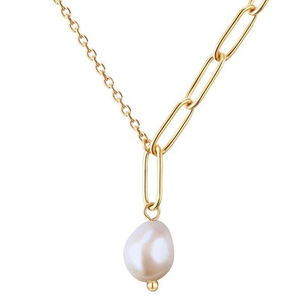 Valero Pearls  Femme Collier en acier inoxydé 