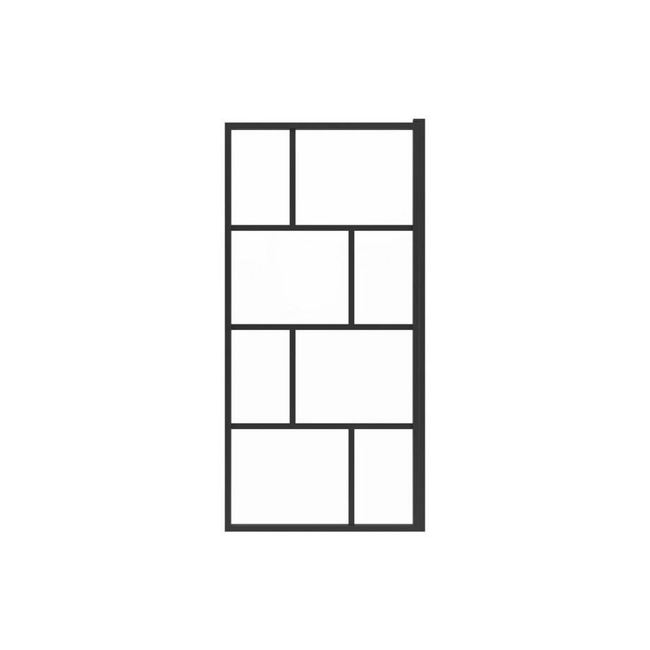 SHOWER DESIGN Parete per vasca da bagno girevole 70 x 140 cm Nero opaco Vetro Stile industriale - RIVANON  