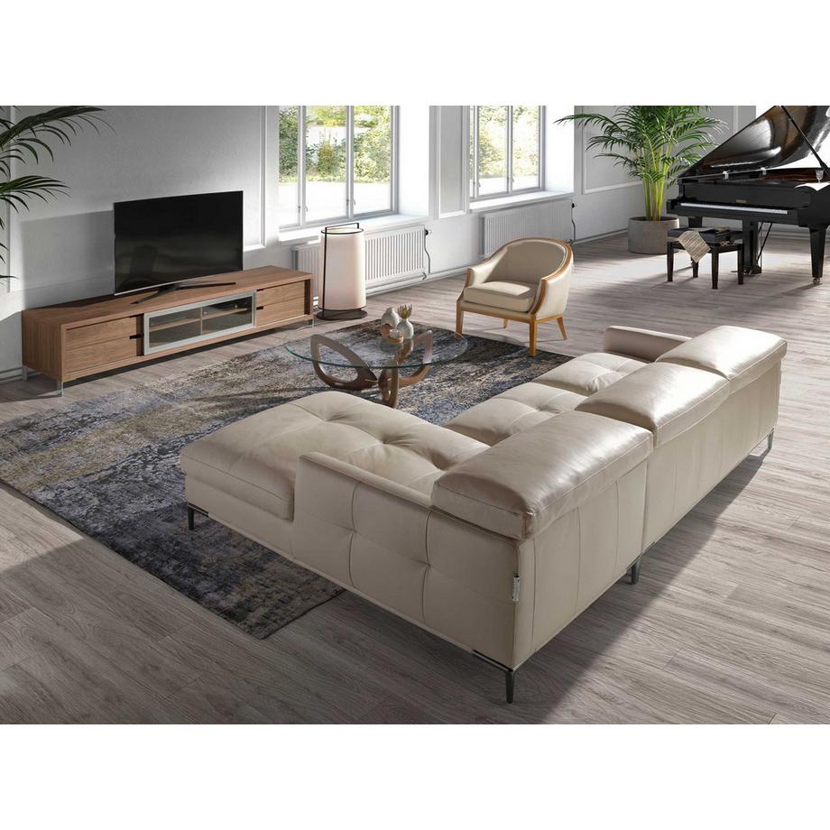 ANGEL CERDA Table basse ronde en verre trempé et noyer  