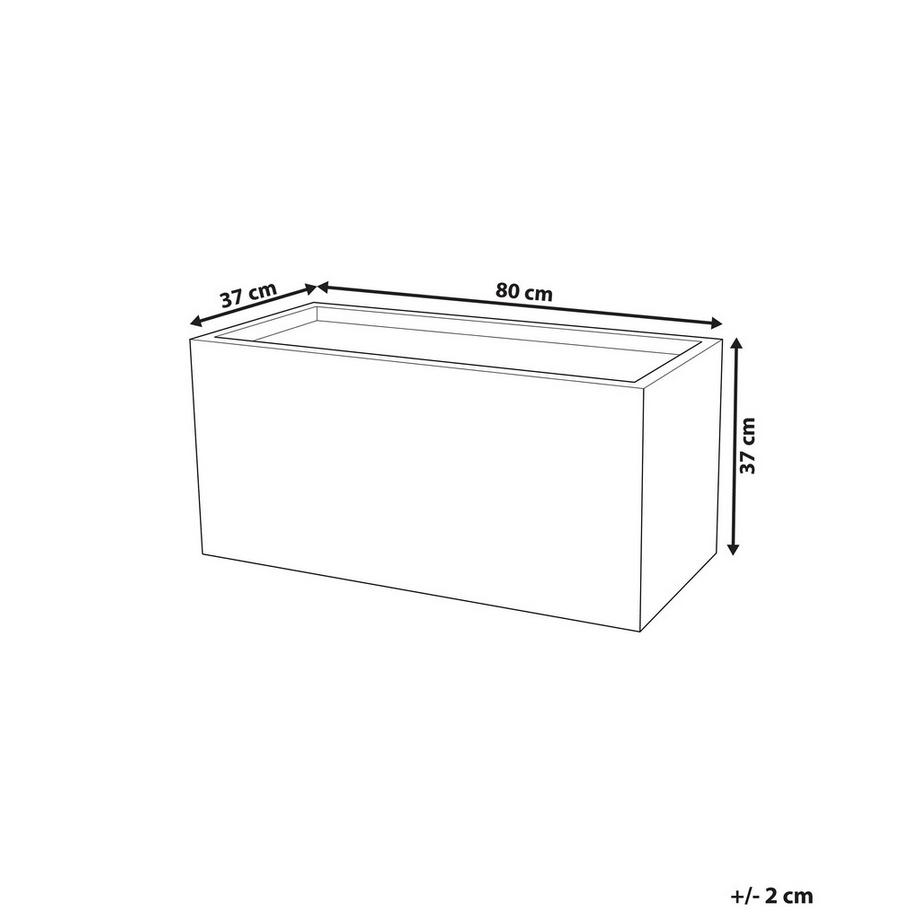 Beliani Blumenkübel aus Lehm-Faser-Mischung  MYRA  