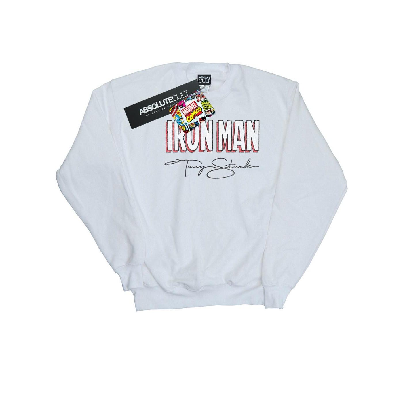 Image of Iron Man Aka Tony Stark Sweatshirt Jungen Weiss 128