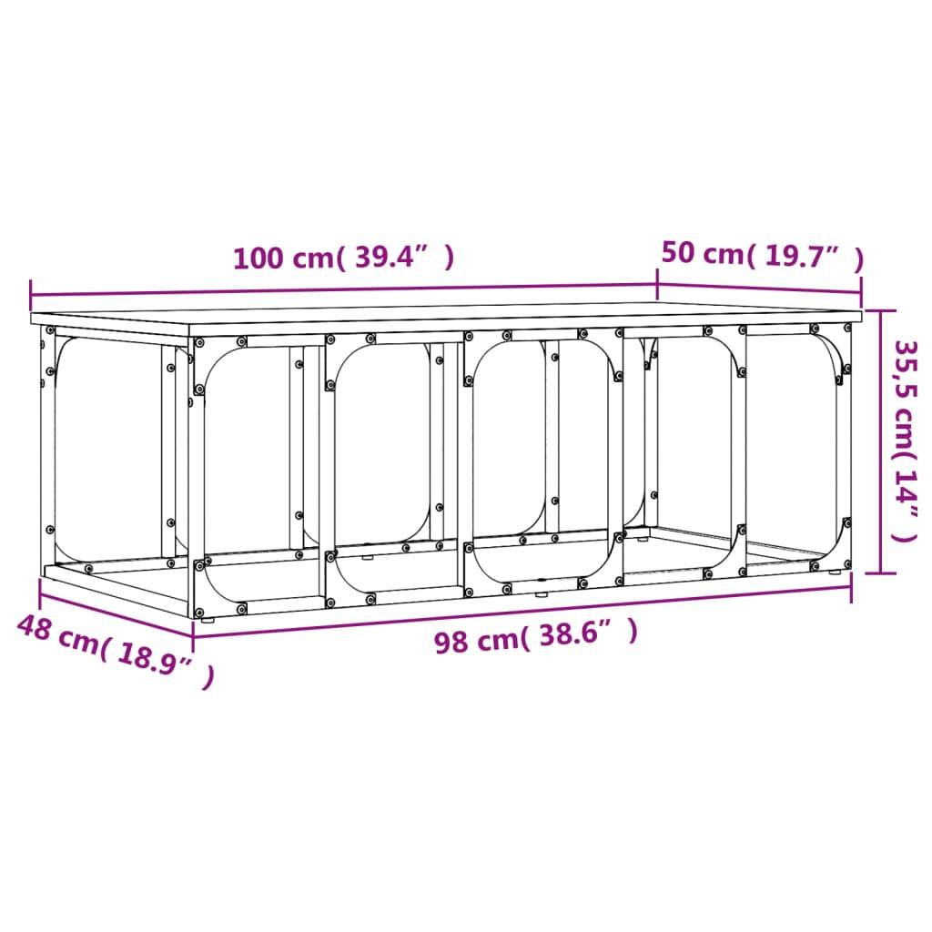 VidaXL Table basse bois d'ingénierie  