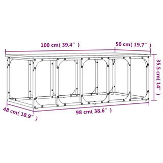 VidaXL Table basse bois d'ingénierie  