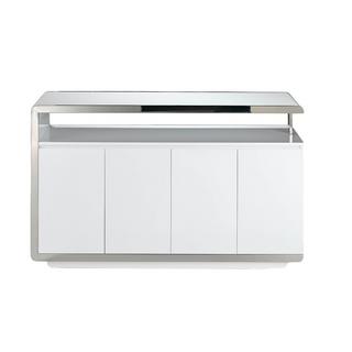 ANGEL CERDA Buffet en bois blanc et acier inoxydable  