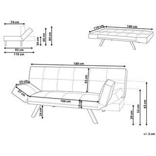 Beliani Schlafsofa aus Polyester Modern BRISTOL  