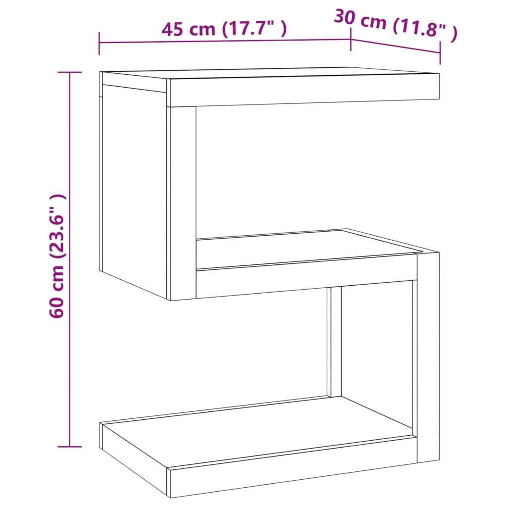 VidaXL Table d'appoint bois  