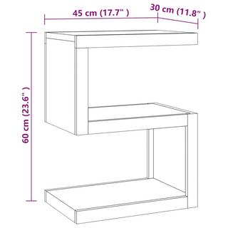 VidaXL Table d'appoint bois  