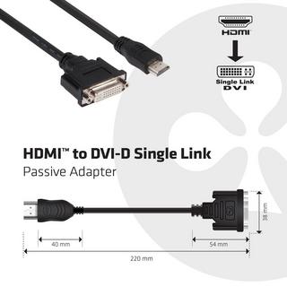 CLUB 3D  Adapter HDMI - DVI-D passiv 