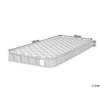 Beliani Matelas à ressorts ensachés en Polyester SPLENDOUR - Dur  