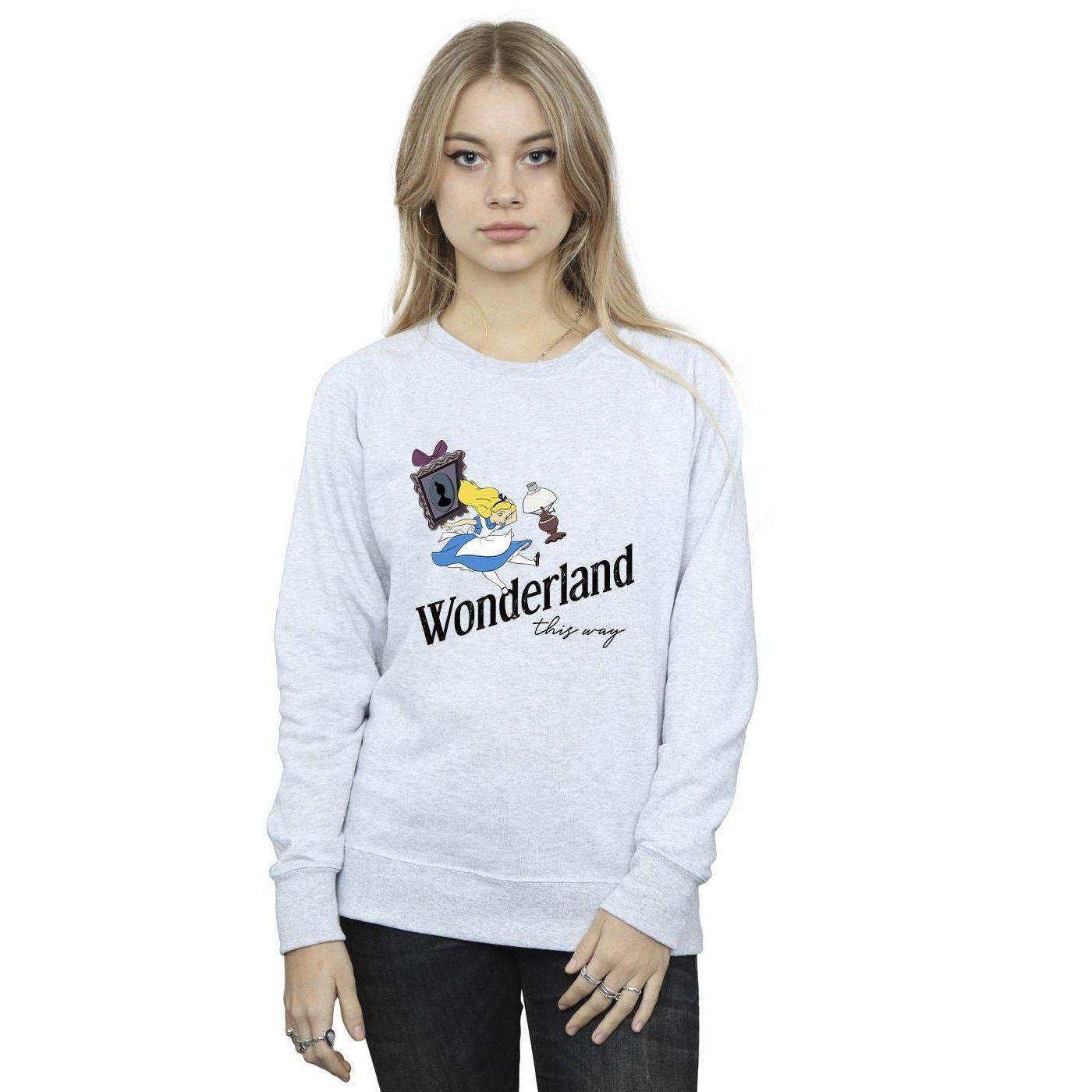 Disney  Alice In Wonderland This Way Sweatshirt 