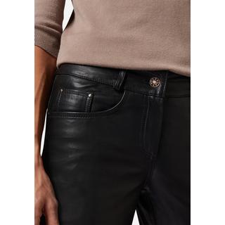 RICANO  Pantaloni in pelle da donna Dorin, classico stile a vita bassa con 5 tasche 