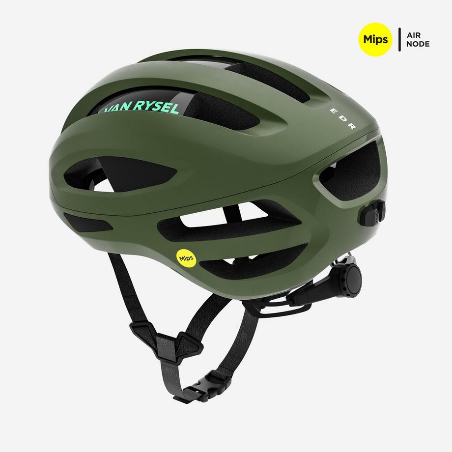VAN RYSEL  Casque de vélo de route, EDR MIPS kaki 