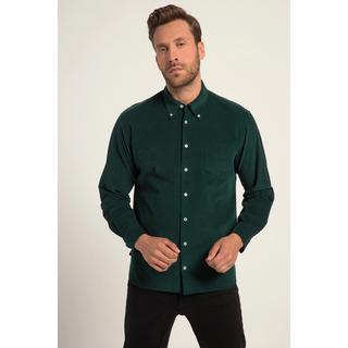 JP1880  Chemise en velours côtelé. Manches longues et col à pointes boutonnées. Coupe Modern Fit. Jusqu'au 8 XL. 