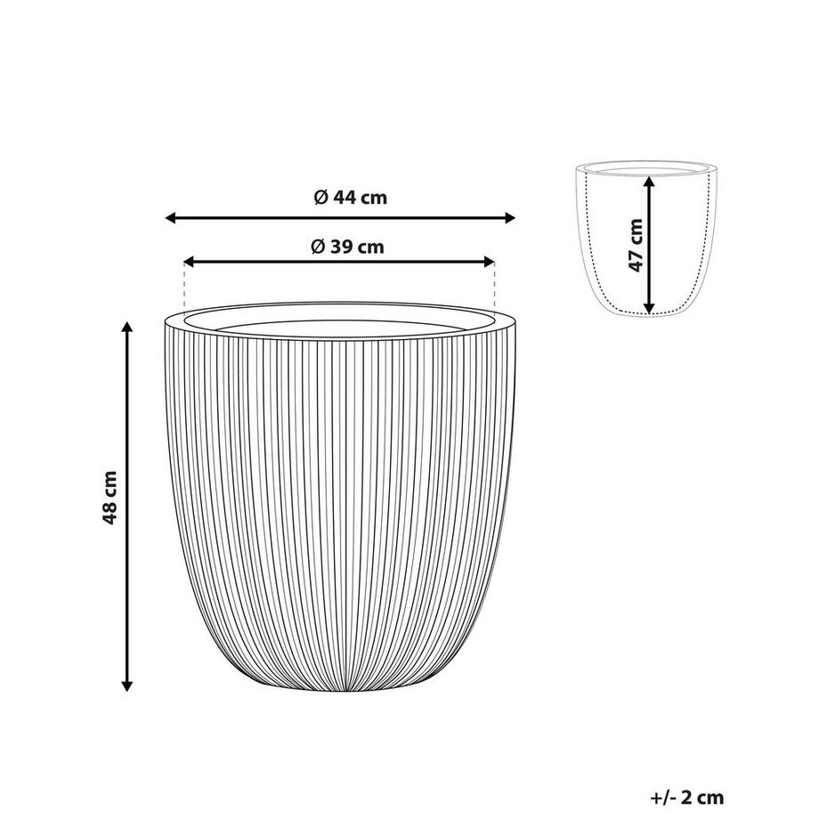 Beliani Cache-pot en Polyrésine  CHIOS  