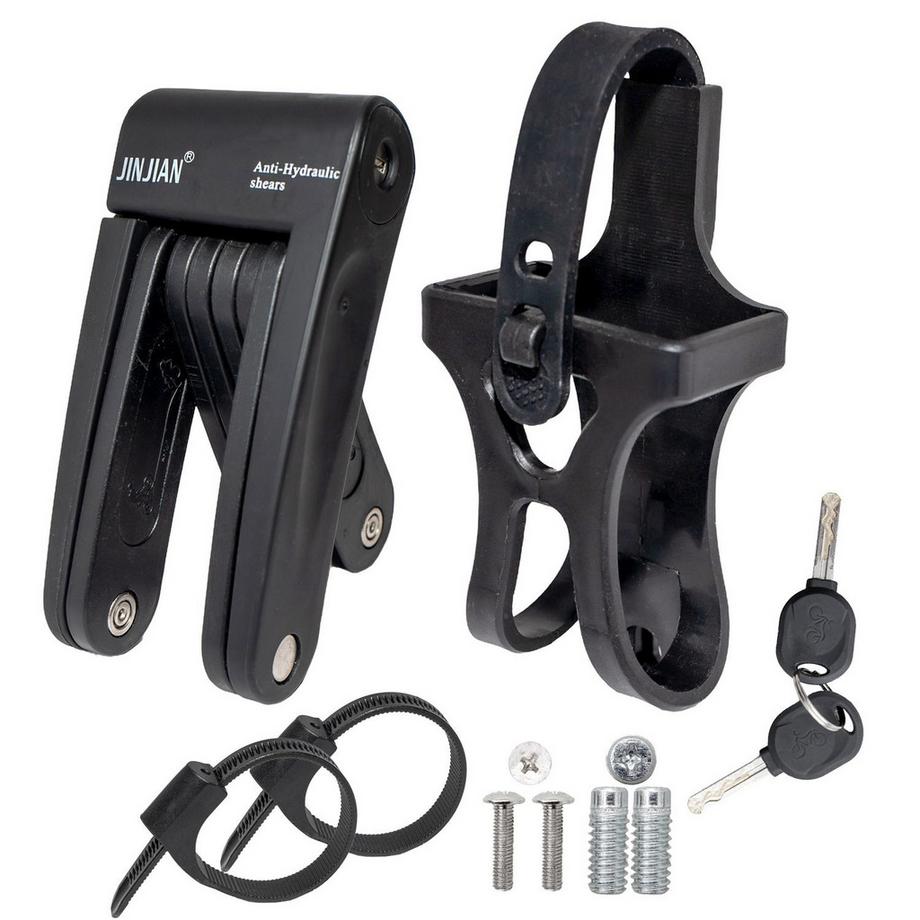 Lucchetto Pieghevole Per Bicicletta Con Staffa