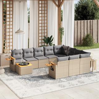 VidaXL set divano da giardino Polirattan  