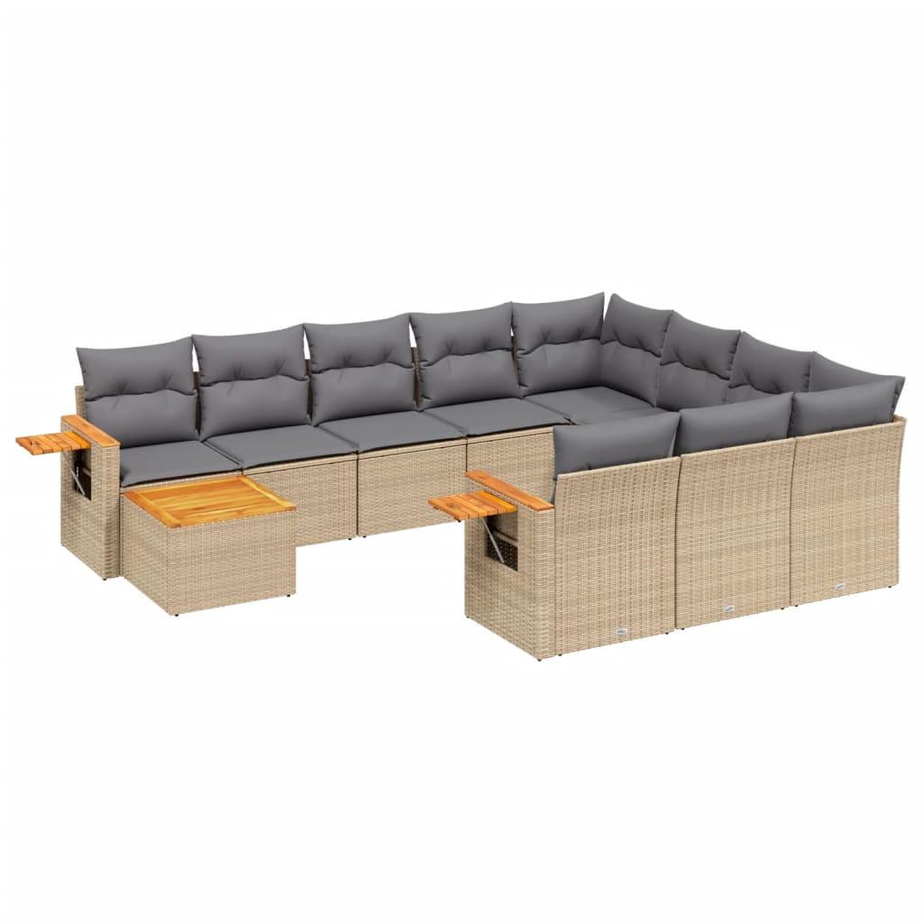 VidaXL set divano da giardino Polirattan  