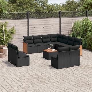 VidaXL set divano da giardino Polirattan  