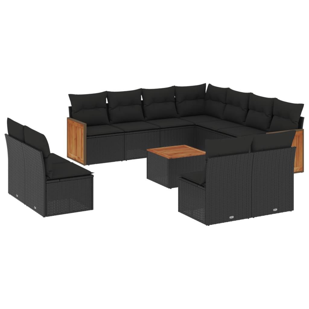 VidaXL set divano da giardino Polirattan  