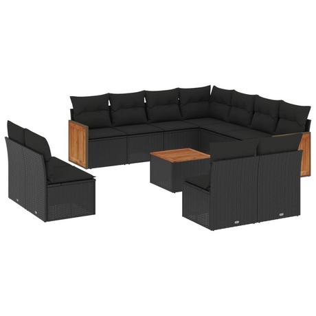 VidaXL set divano da giardino Polirattan  